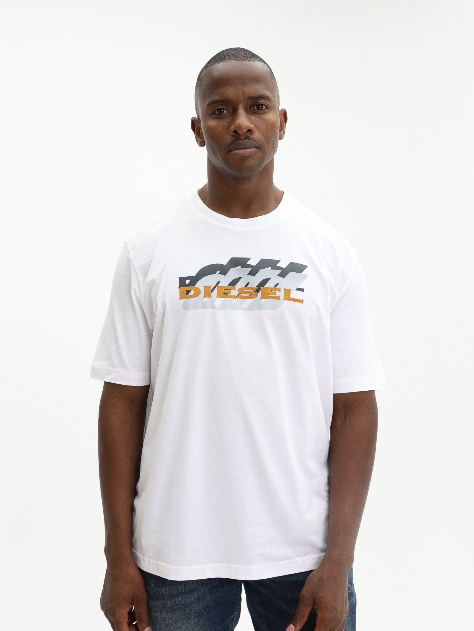 Diesel T-Shirt T-Adjust Logo White